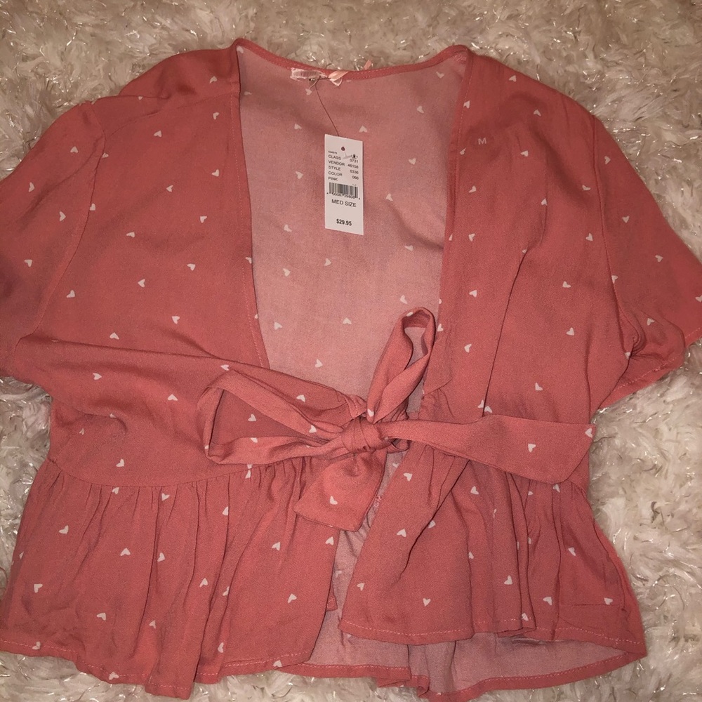 Pacsun lottie moss crop top blouse